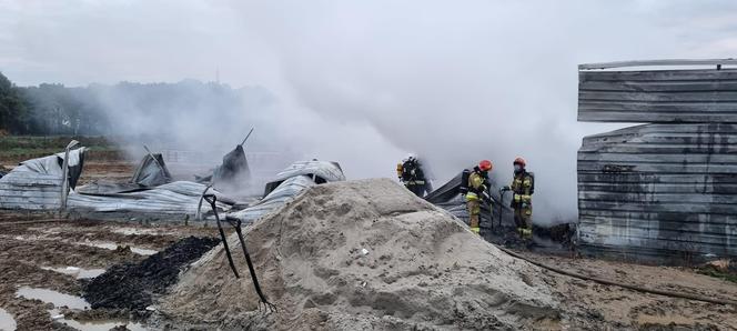 Pożar w Wieszowie. Z ogniem walczyło kilka jednostek OSP