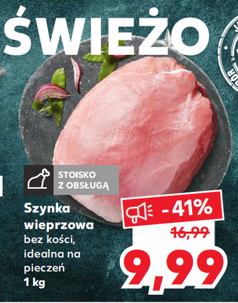Szynka wieprzowa bez kości w cenie 9, 99 zł/1 kg 