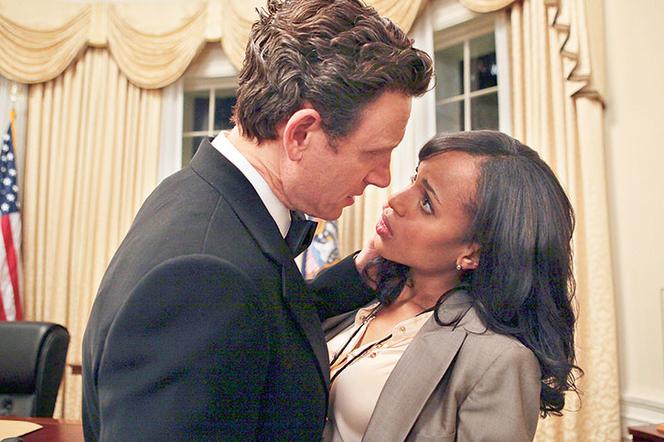 Skandal. Olivia Pope (Kerry Washington), prezydent Fitzgerald Grant (Tony Goldwyn)