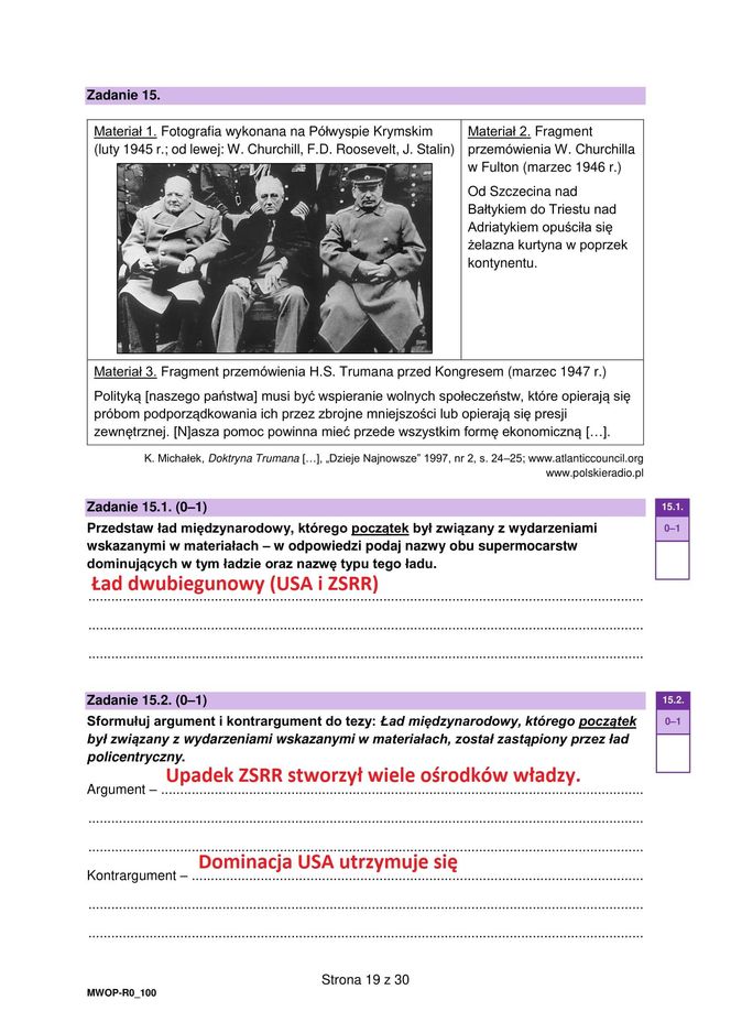 Matura 2025: WOS poziom rozszerzony. ODPOWIEDZI 13.05.2025 [FORMUŁA 2023]