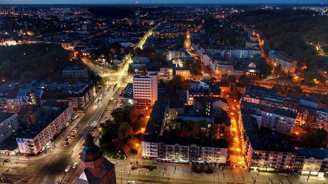 Tak wygląda Gorzów z lotu ptaka. Niesamowite zdjęcia wieczorową porą