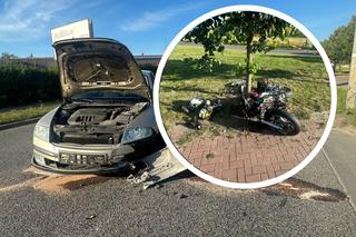 Siedlce: Zderzenie samochodu z motocyklem na ul. Drabika