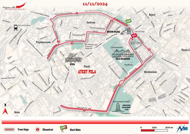 Trasa Biegnę dla Niepodległej (10 km)