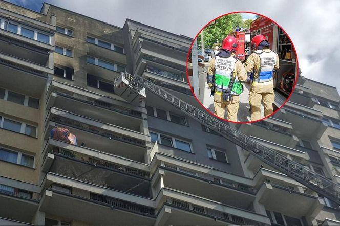 Kobieta zginęła w pożarze w wieżowcu. Udział osób trzecich niewykluczony [ZDJĘCIA]