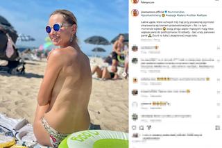 Joanna Moro kuca w lesie