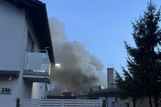 Pożar budynku socjalnego w Człuchowie. Ewakuacja mieszkańców