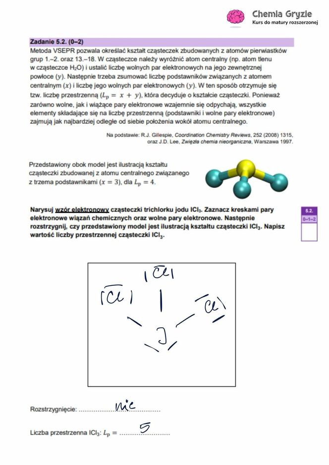 Matura 2025 chemia rozszerzona - odpowiedzi do wszystkich zadań z arkusza CKE 16.05.2025 - Formuła 2023
