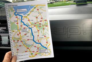 Test ekonomiczności - mapa trasy Warszawa-Sopot