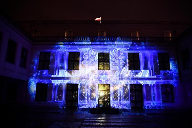  Świąteczny pokaz mappingu na budynku Sejmu w Warszawie,