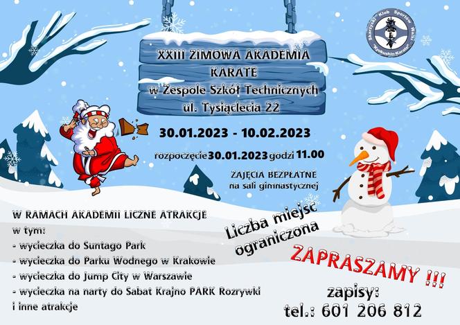 Zimowa Akademia Karate w Skarżysku (plan wyjazdów)