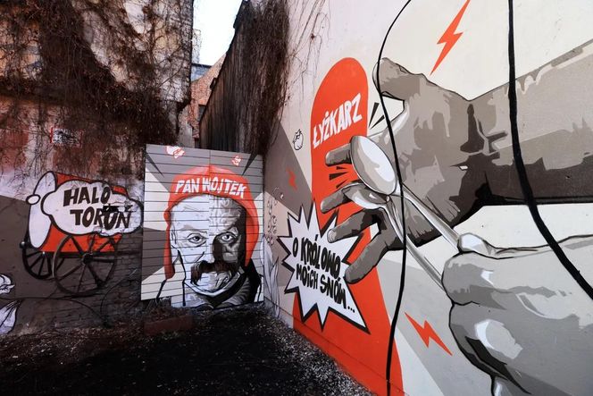 Nowy mural w Toruniu. Przedstawia legendy starówki