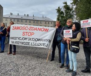 Protest przeciw CPK w Zamościu