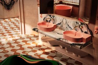 Różowa łazienka od Omnires