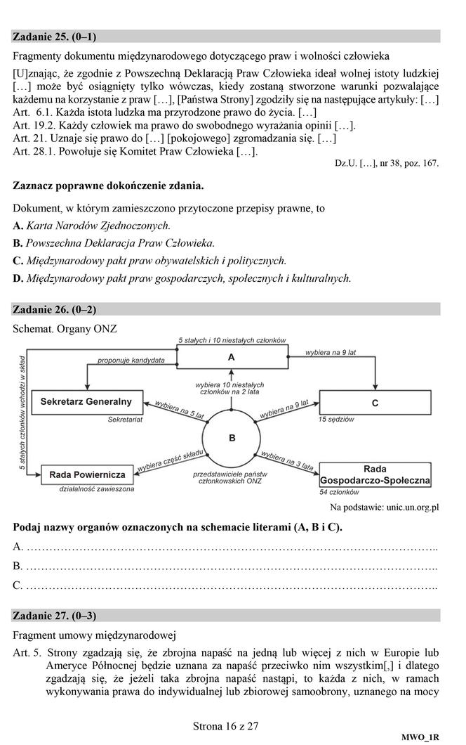 Matura 2019. Wiedza o społeczeństwie. Arkusze CKE WOS rozszerzony