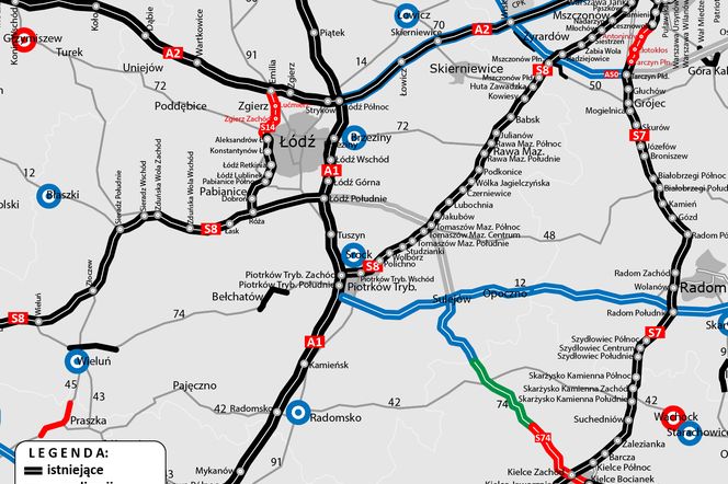 Będą dodatkowe pasy na autostradzie A2