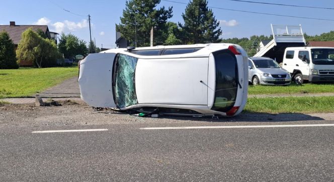 Wypadek na DK 42 w Parszowie