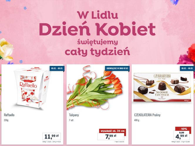 Dzień Kobiet w Biedronce i Lidlu