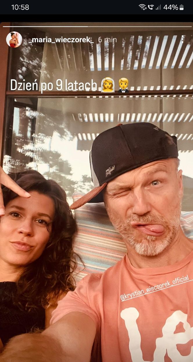 Krystian Wieczorek i jego żona Maria 2 lipca 2025 r. obchodzili 9. rocznicę ślubu