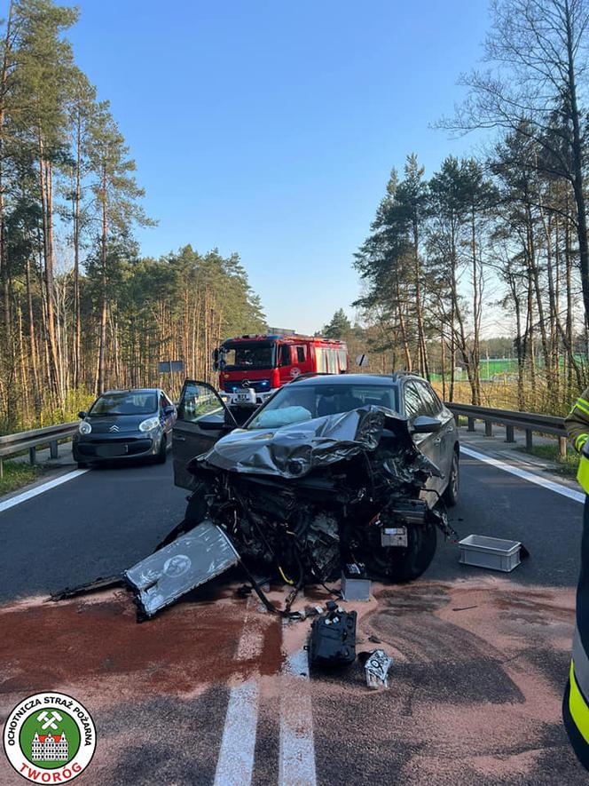 Groźnie wyglądające zdarzenie na DK11 w Tworogu. Jeden z kierowców był pijany 