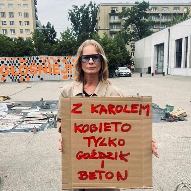Magda Cielecka maszeruje dla Rafała Trzaskowskiego