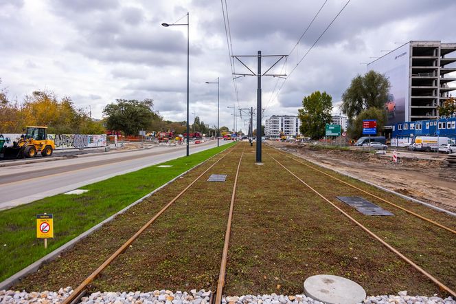 Budowa tramwaju do Wilanowa na kilka tygodni przed otwarciem