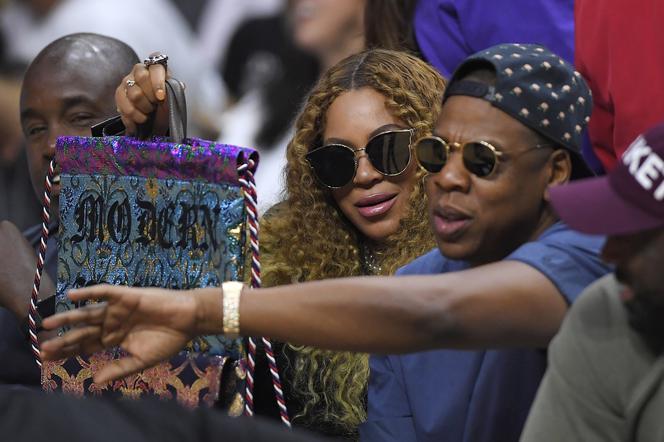 Beyonce i Jay Z na meczu