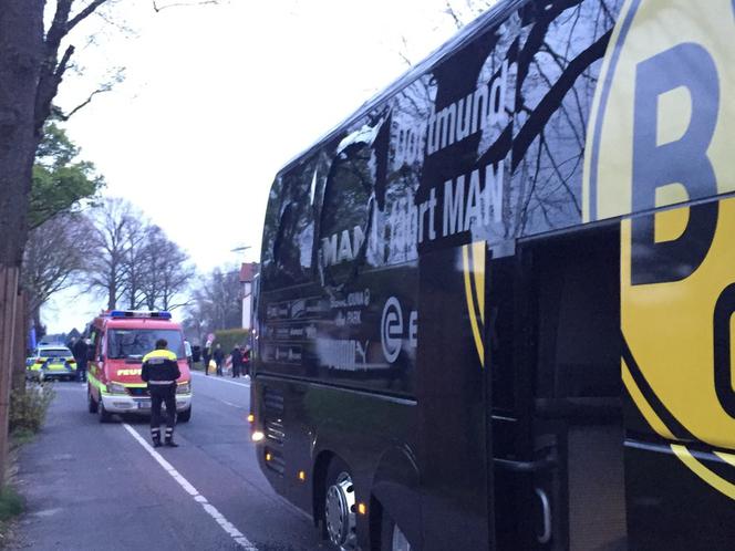 Borussia Dortmund, wybuch, autokar
