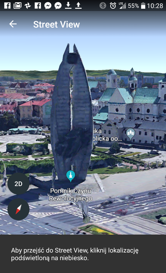 Trójwymiarowy Rzeszów w Google Earth