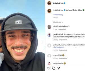 Iza Krzan z partnerem