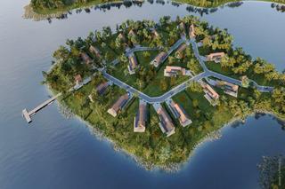 20 takich domów powstanie na wyspie na jeziorze Kalwa. Jest projekt!