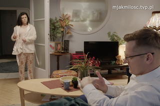 M jak miłość. Piotrek (Marcin Mroczek), Kinga (Katarzyna Cichopek)