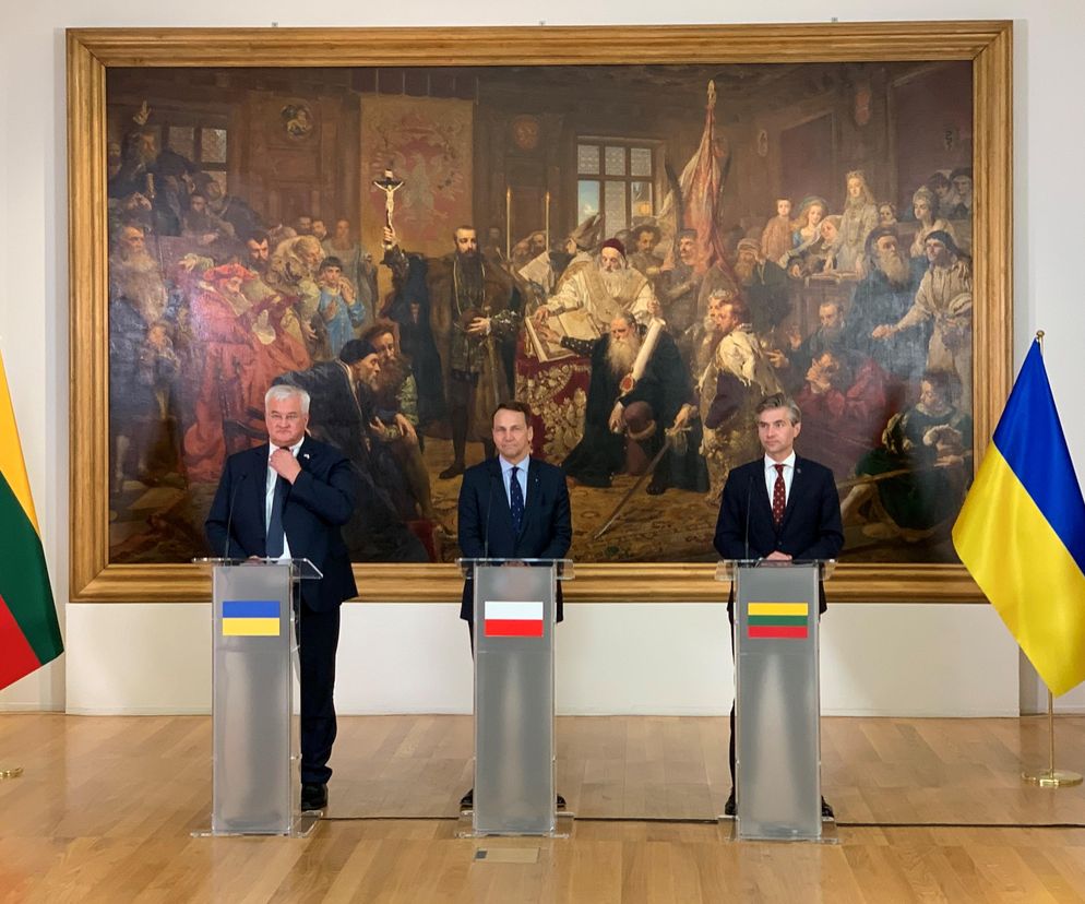 Ministrowie spraw zagranicznych Polski, Litwy i Ukrainy spotkali się w Lublinie. To w ramach 5. rocznicy powołania Trójkąta Lubelskiego