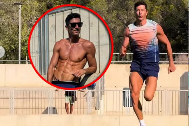 Robert Lewandowski wygina śmiało ciało i pręży muskuły.