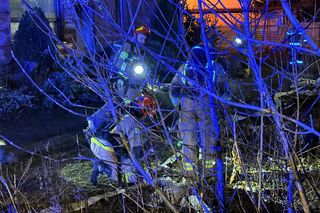 Pożar pustostanu na Targówku