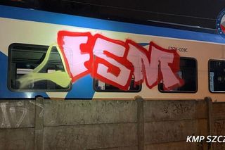 23-latek bazgrał po pociągach