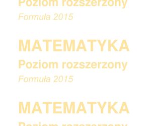 Matura 2025 - matematyka rozszerzona