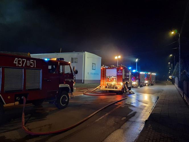 Pożar budynku wielorodzinnego w Hajnówce