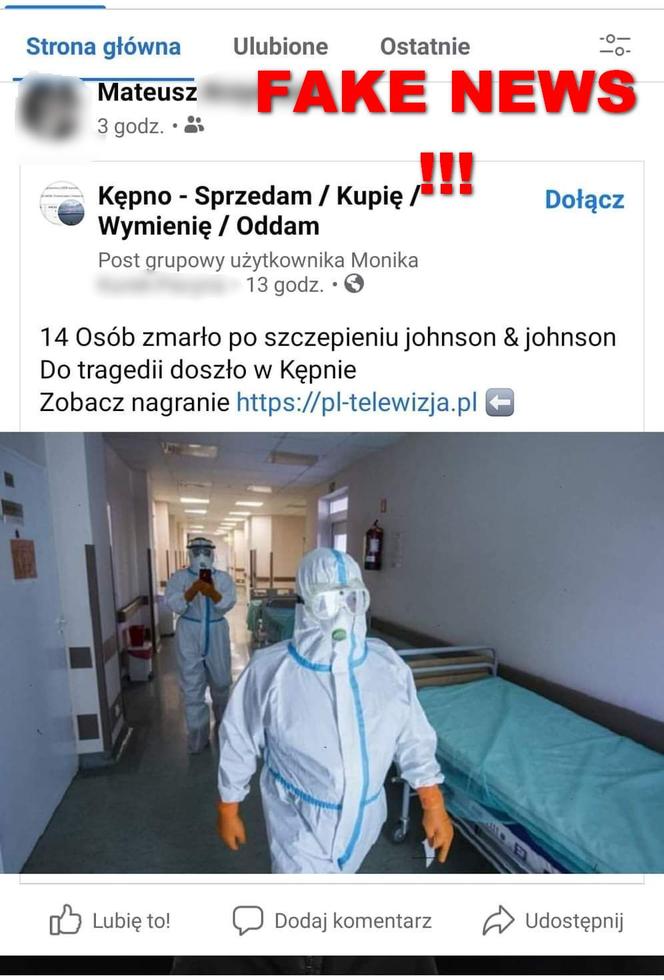 Informacje na Facebooku o śmierci po szczepionkach to próba wyłudzenia pieniędzy! 