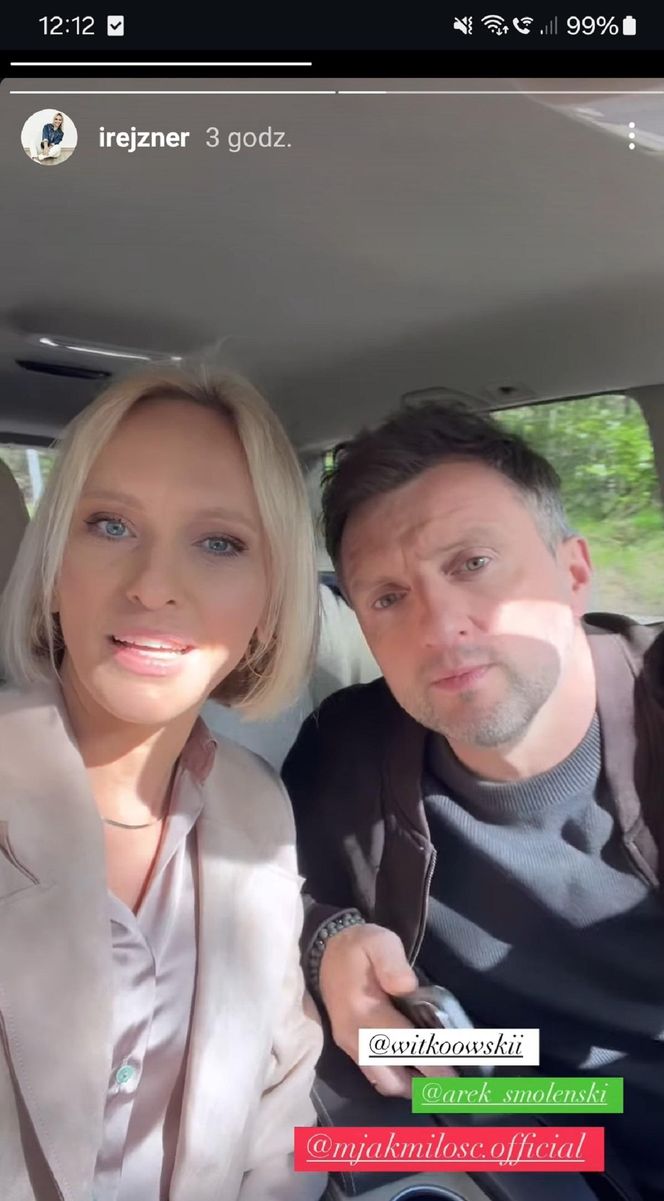 M jak miłość nowy sezon po wakacjach 2025. Dorota (Iwona Rejzner), Bartek (Arkadiusz Smoleński) na planie