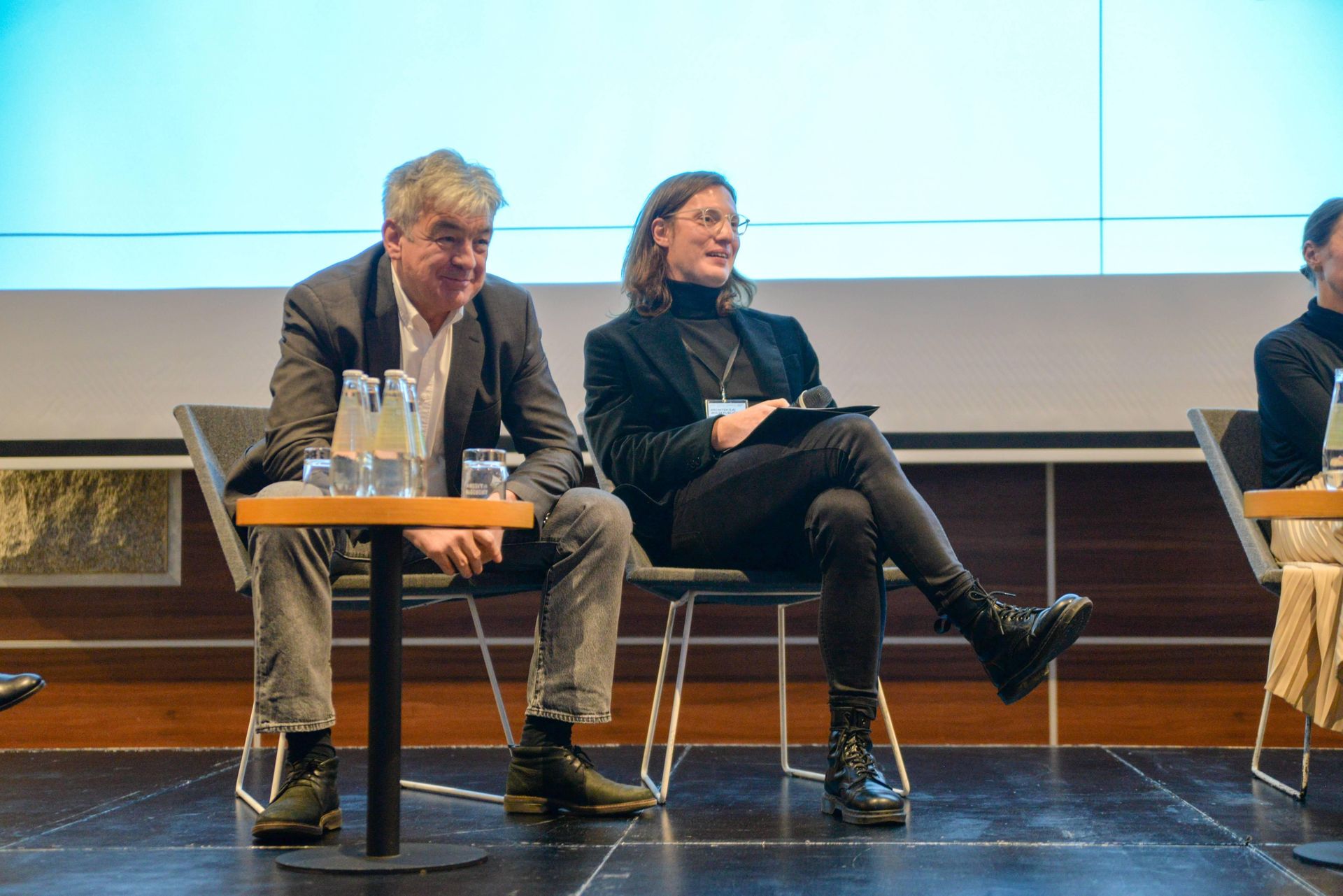 Panel I. Od lewej Kazimierz Łatak, Marek Sanecki