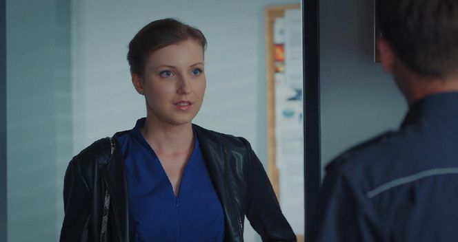 M jak miłość, odcinek jubileuszowy. Natalka (Dominika Suchecka), Adam (Patryk Szwichtenberg)