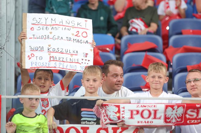 Kibice na meczu Polska - Mołdawia