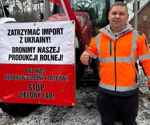 Protest rolników w woj. warmińsko-mazurskim (9.02.2024)