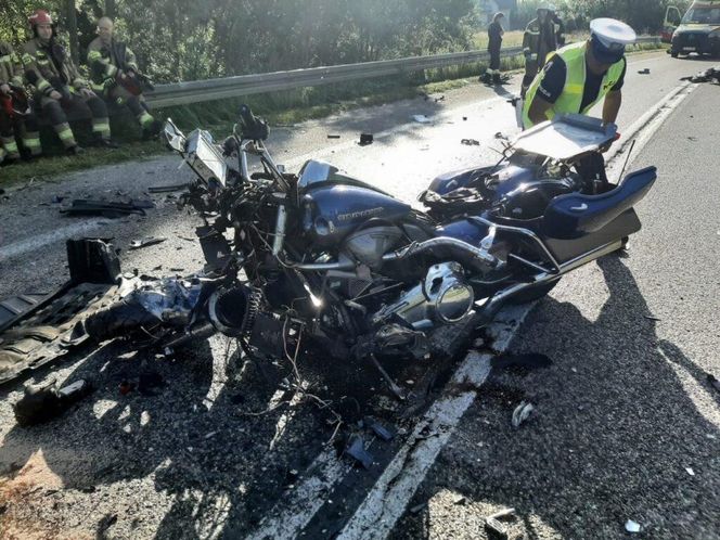 Wypadek motocyklisty - Wola Jechowa