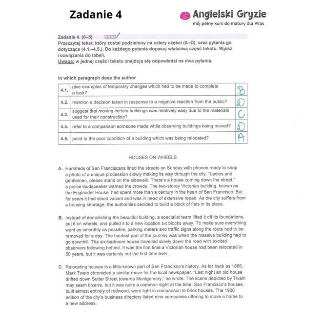 Matura 2024: angielski. Arkusze CKE i odpowiedzi. Poziom rozszerzony [Formuła 2023]