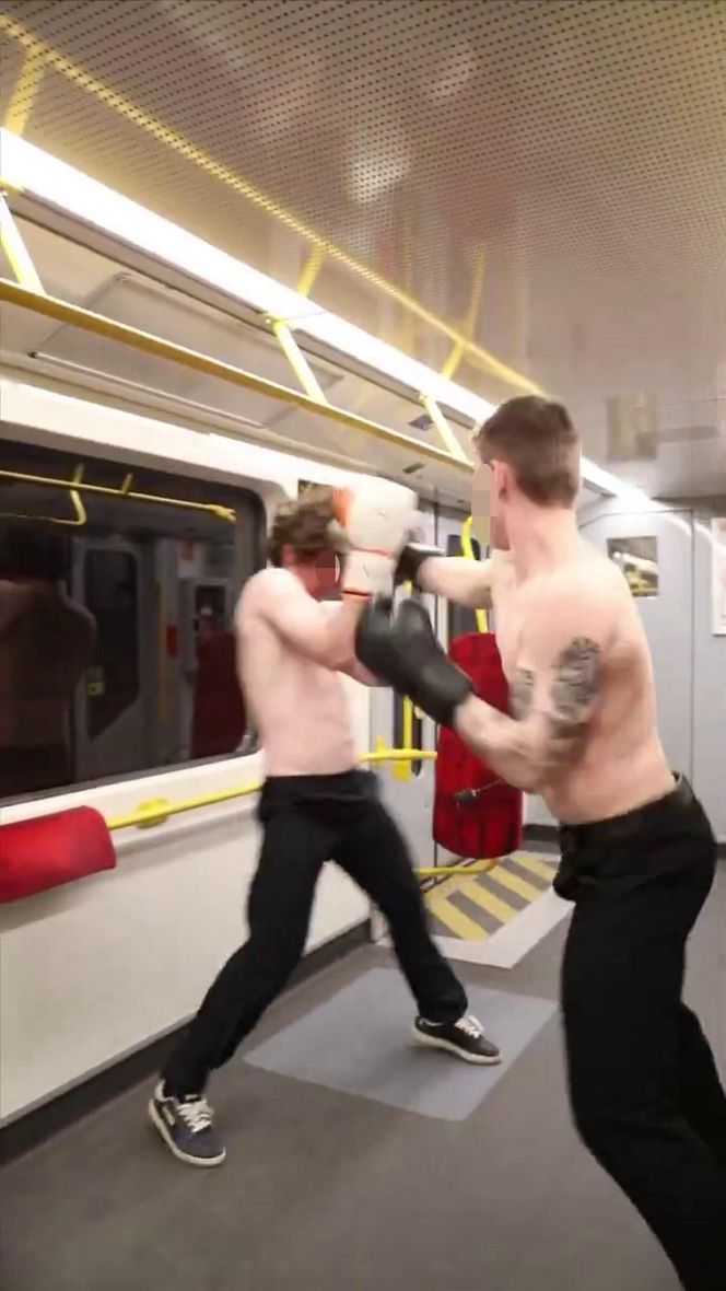 Nielegalna walka w metrze w Warszawie. Szokujące sceny w pociągu! 