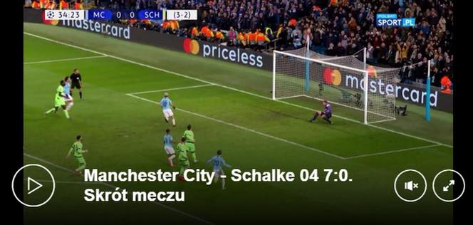 Skrót meczu Manchester City - Schalke Gelsenkirchen