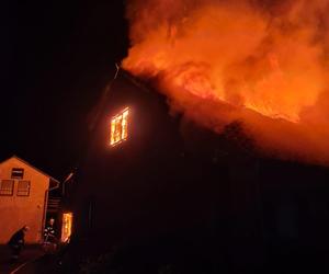 Pożar domu w powiecie janowskim