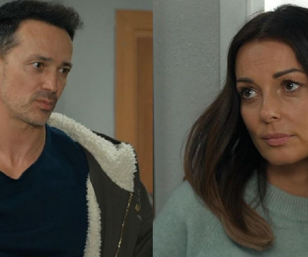 Barwy szczęścia, odcinek 3183. Mariusz (Rafał Cieszyński), Kasia (Katarzyna Glinka)