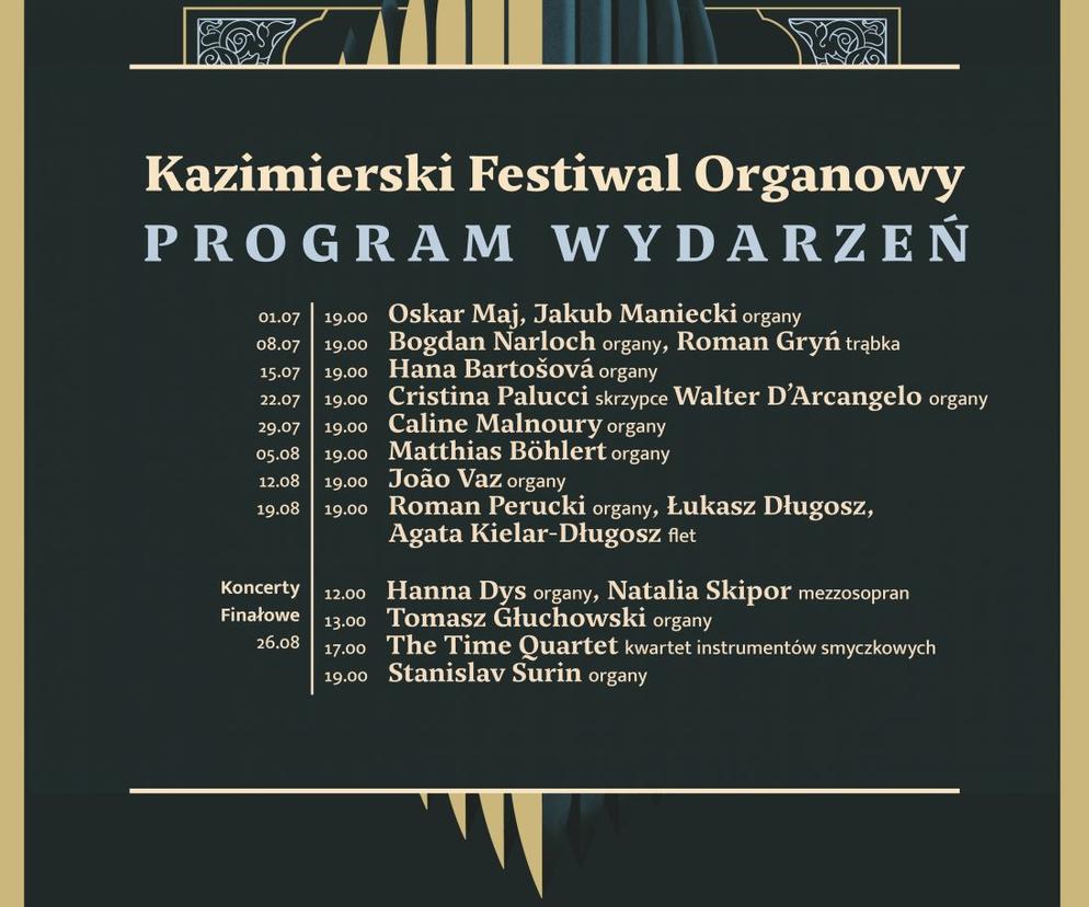  Kazimierski Festiwal Organowy - plakat wydarzenia